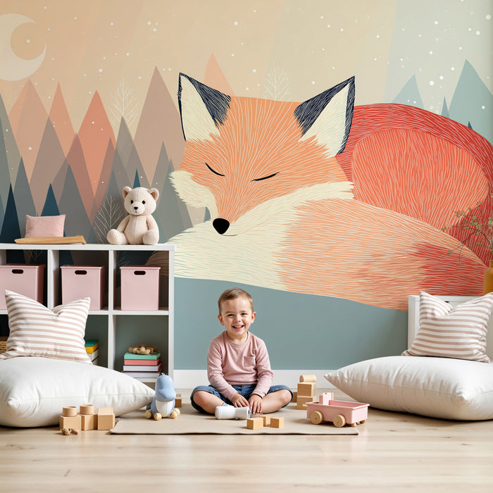 Papel de parede criança | Спяща лисица в гората