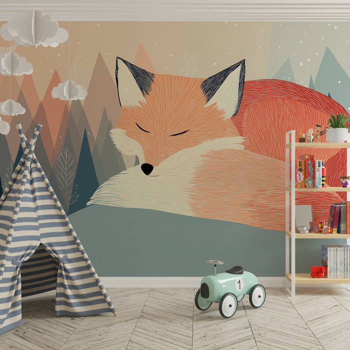 Papel de parede criança | Спяща лисица в гората