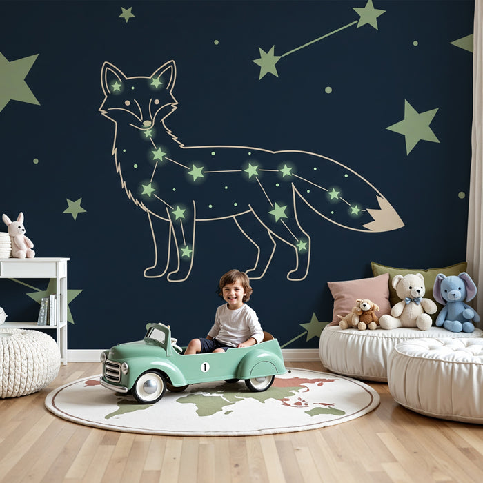 Barntapet | Stjärnig räv under en nattlig himmel
