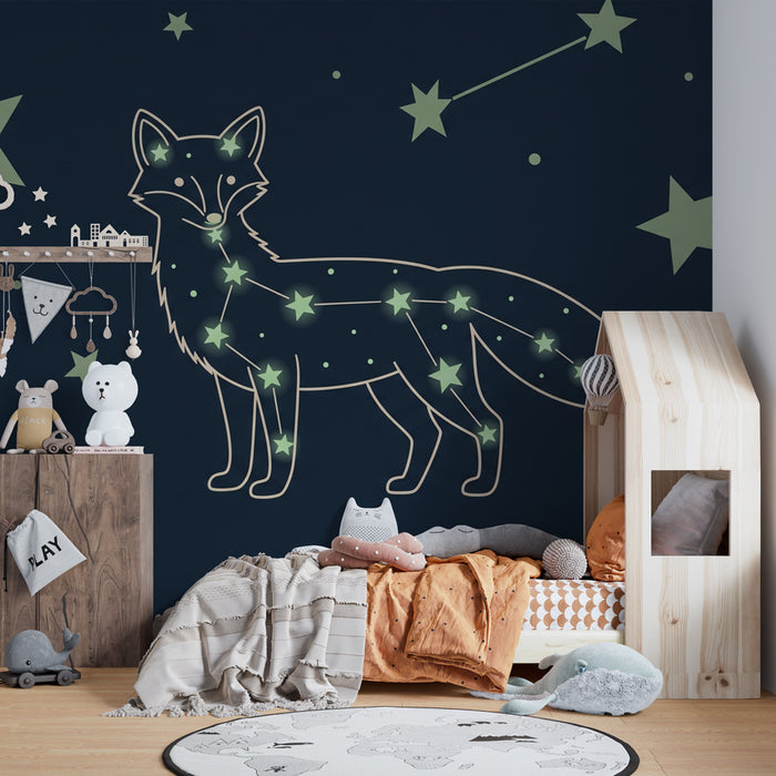 Barntapet | Stjärnig räv under en nattlig himmel