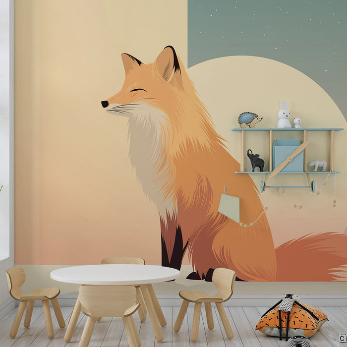Barntapet | Fridsam räv under en stjärnklar himmel