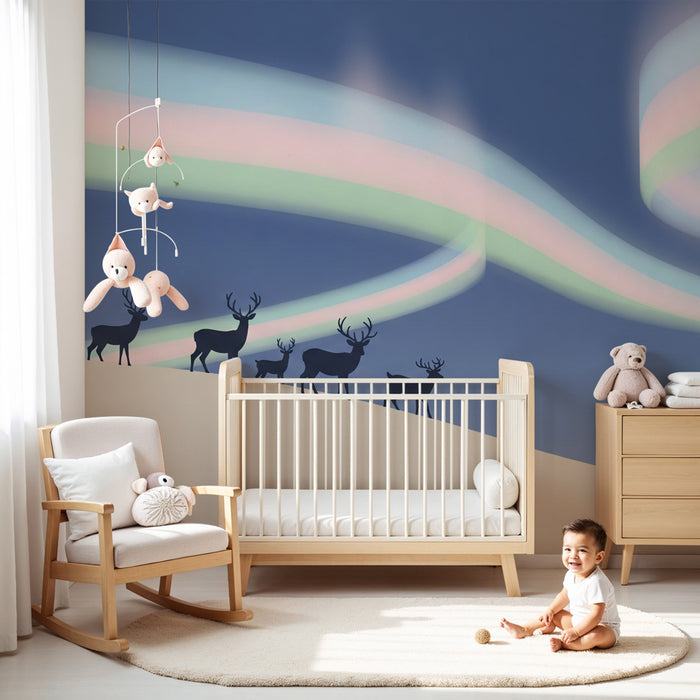 Papel de parede criança | Raposas em uma paisagem ártica