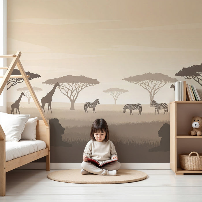 Kinderkamer behang | Afrikaanse safari met majestueuze dieren