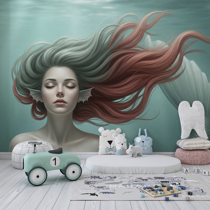 Kids room wallpaper | Mermaid and mysterious sea