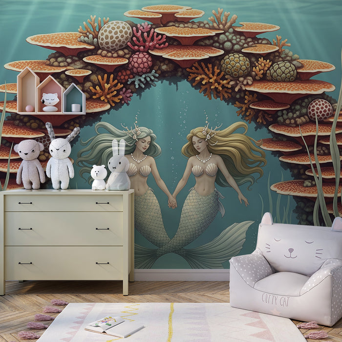 Barntapet | Sjöjungfrur och koraller i havet