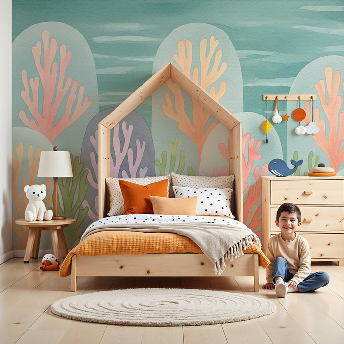 Barntapet | Färgglada ubåtar och koraller