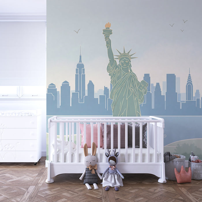 Barn tapet | Frihetsgudinnan och New York skyline
