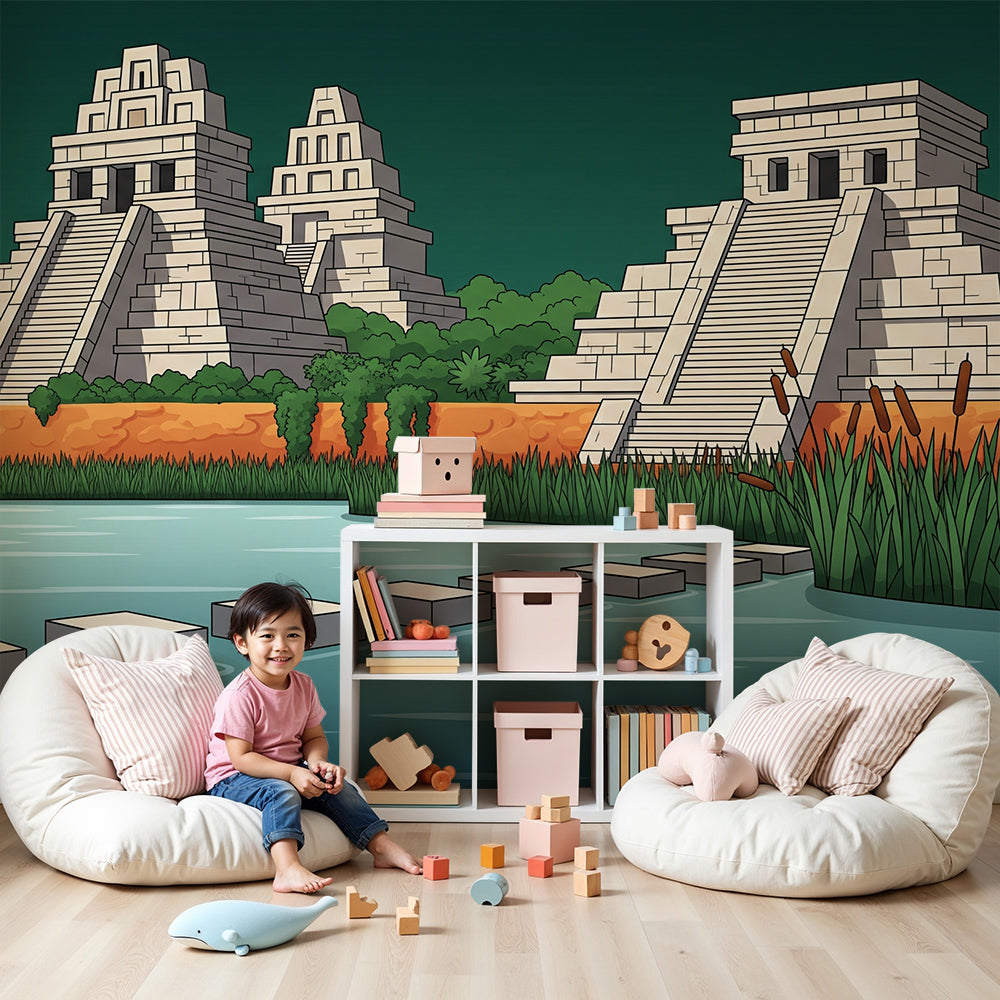 Aztekische und Maya tapete