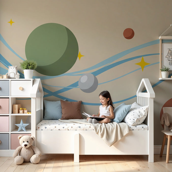 Kinderzimmer Tapete | Bunte und dynamische Welt