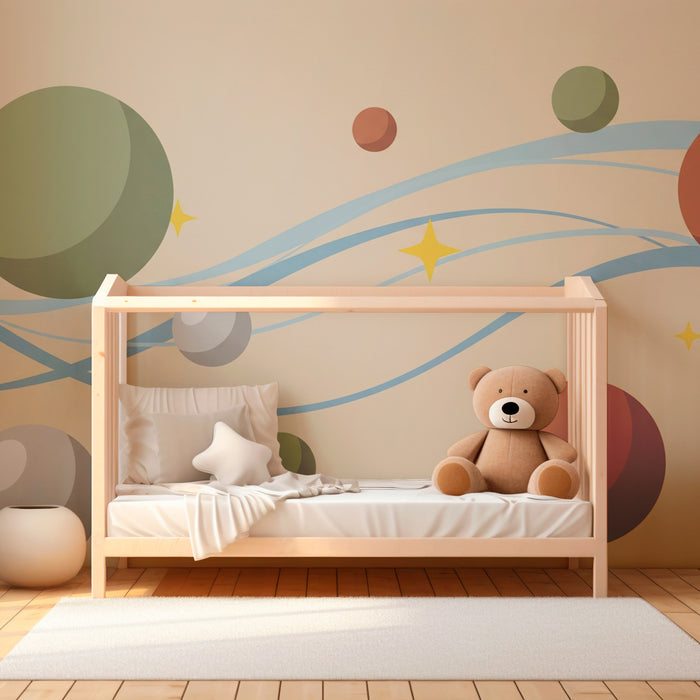 Kinderzimmer Tapete | Bunte und dynamische Welt