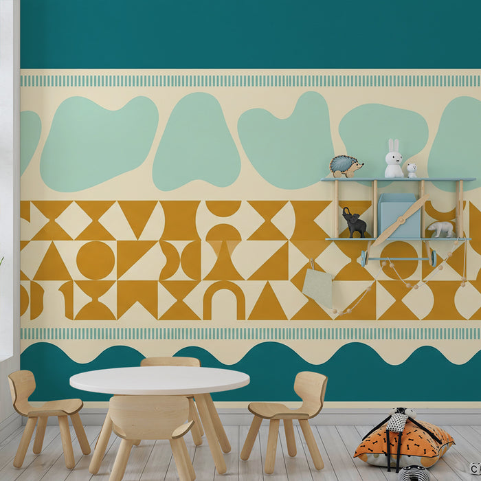 Børnetapet | Farverigt og moderne geometrisk univers