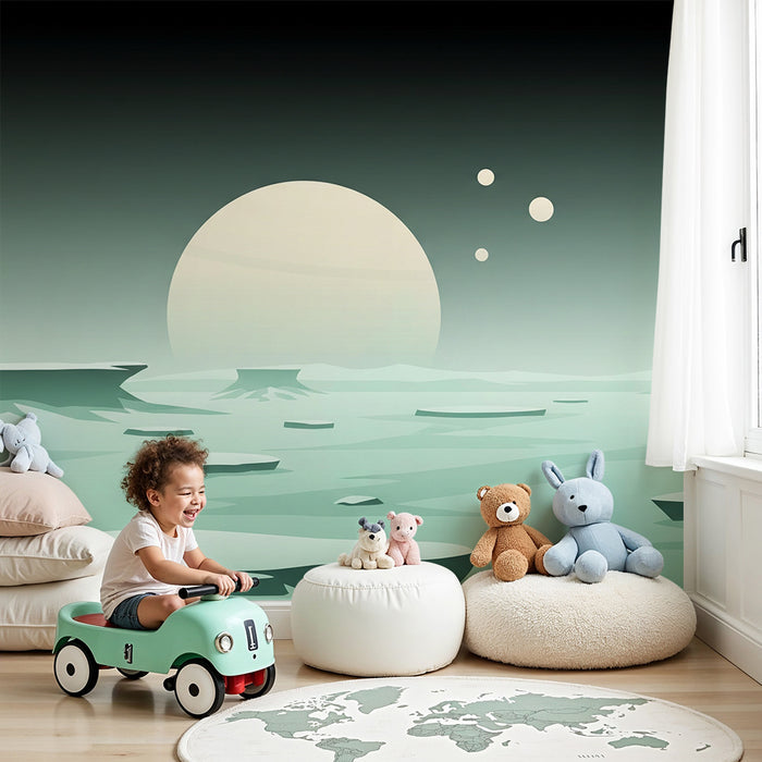 Kinderkamer behang | IJzige universums en buitenaardse landschappen