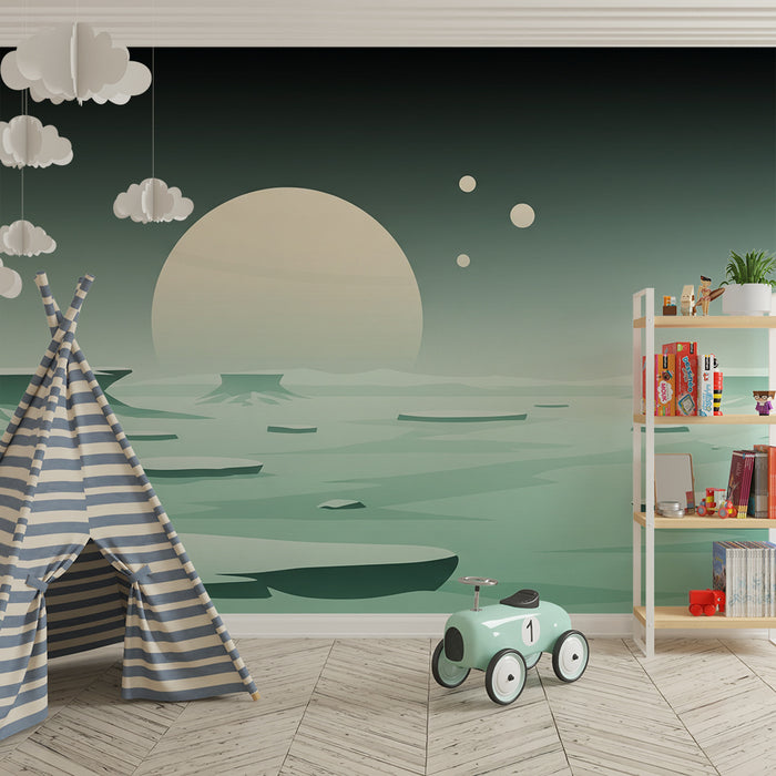 Kinderkamer behang | IJzige universums en buitenaardse landschappen