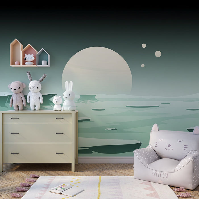 Kinderkamer behang | IJzige universums en buitenaardse landschappen