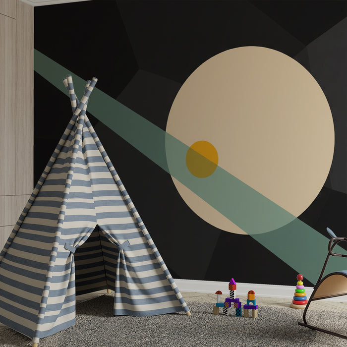 Barntapet | Abstrakt rymduniversum med geometriska former