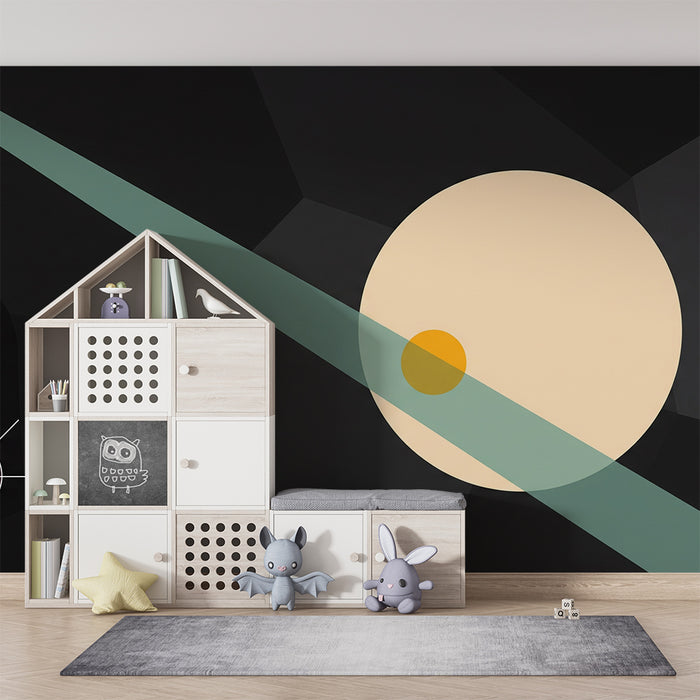 Detská tapeta do izby | Moderné geometrické vzory s farebnými tvarmi