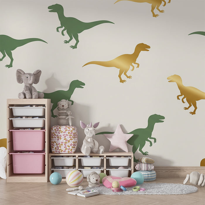 Gyermekszoba tapéta | Két árnyalatú velociraptor