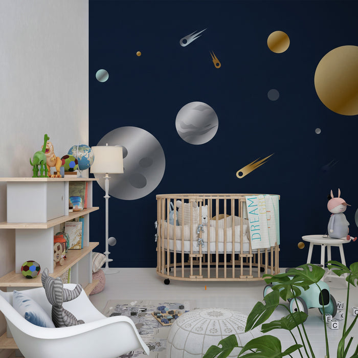Kinderzimmer Tapete | Interstellare Reise zu den Sternen