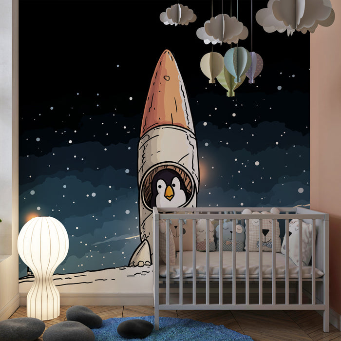 Barntapet | Rymdresa med en astronautpingvin