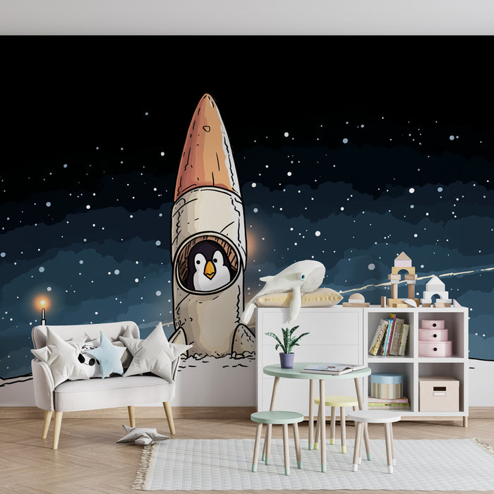 Barntapet | Rymdresa med en astronautpingvin