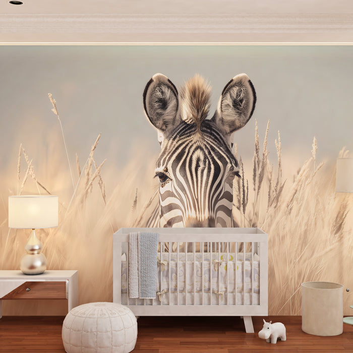 Papel de parede criança | Zebra num cenário de sonho