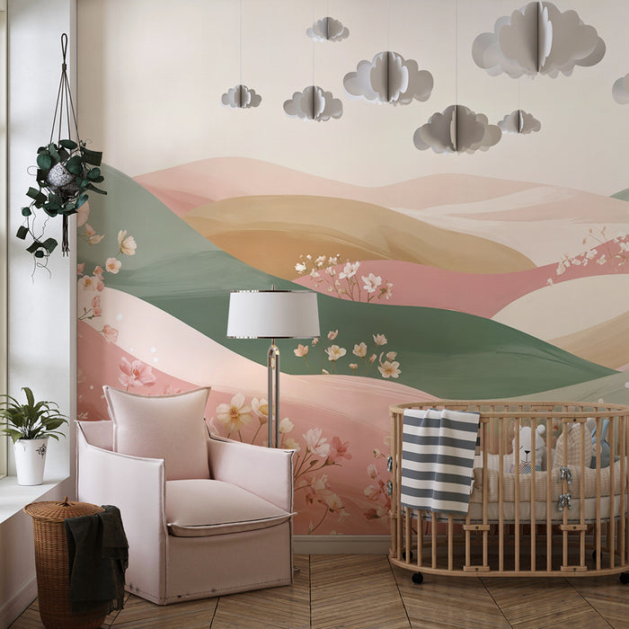 Tapeta krajolik u pastelnim bojama | Cvjetna nježnost i umirujuće nijanse