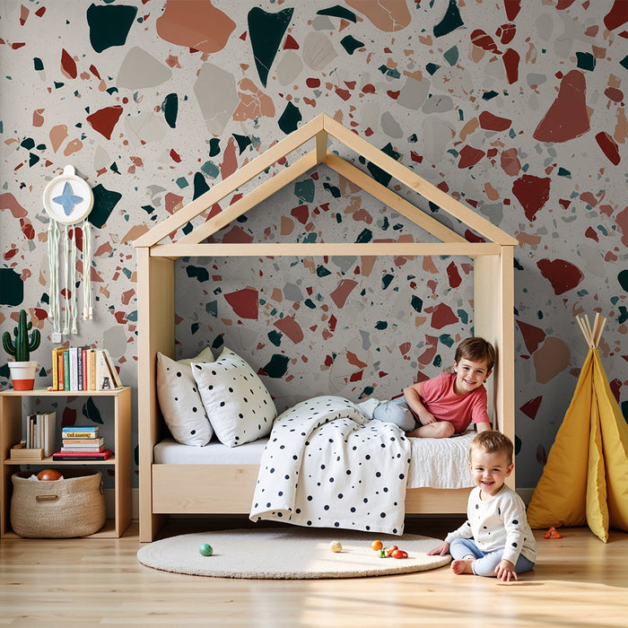 Terrazzo tapet | Moderne og farverigt design