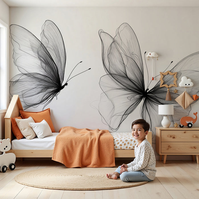 Fjern tapet delikate sommerfugle | Luftigt og elegant design