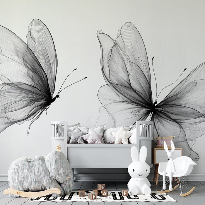 Fjern tapet delikate sommerfugle | Luftigt og elegant design