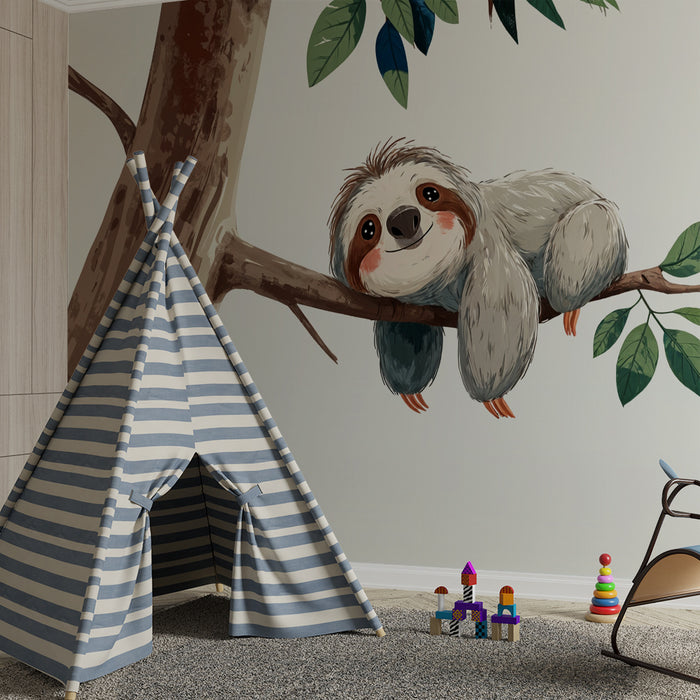 Tapet lat | Illustrasjon av en lat på treet