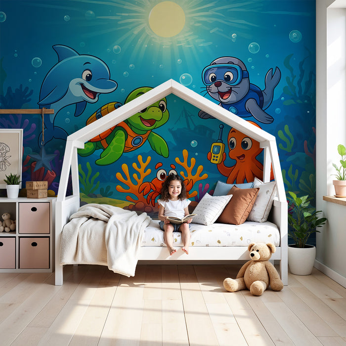 Paberi tapeet ookean | Värvilised mere seiklused