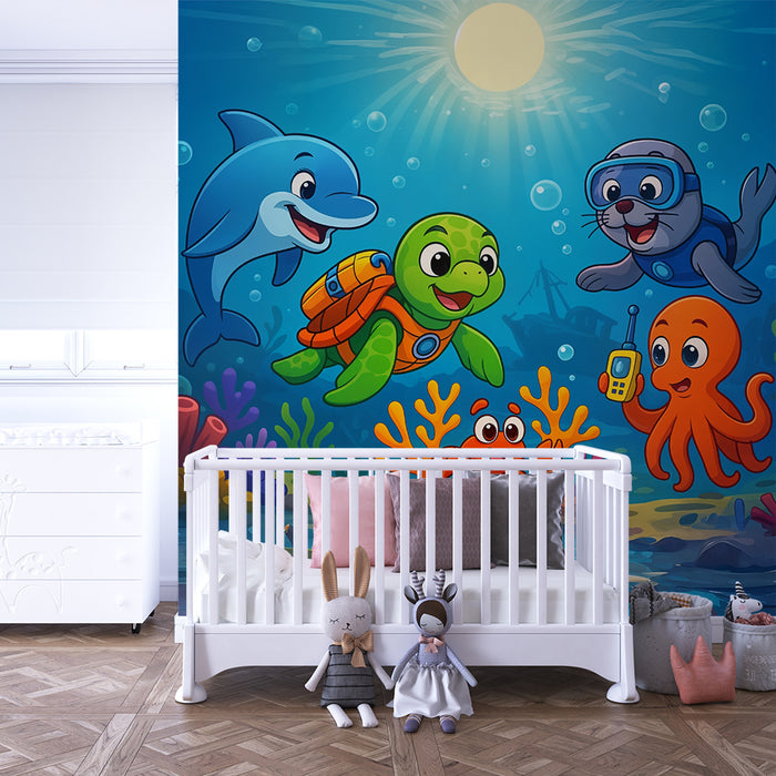 Paberi tapeet ookean | Värvilised mere seiklused