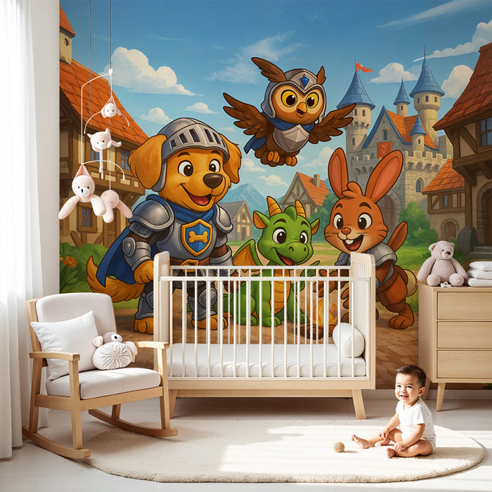 Knight animal wallpaper | Colorful medieval adventures