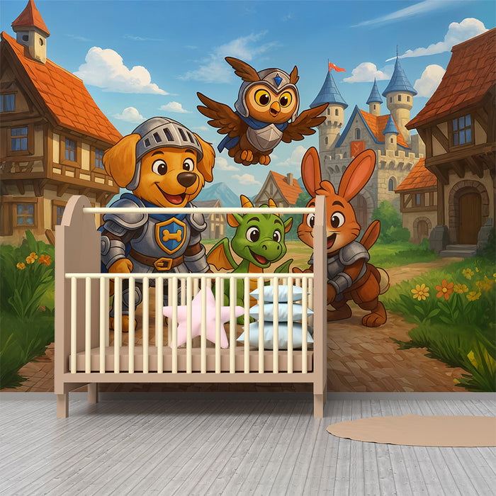 Knight animal wallpaper | Colorful medieval adventures