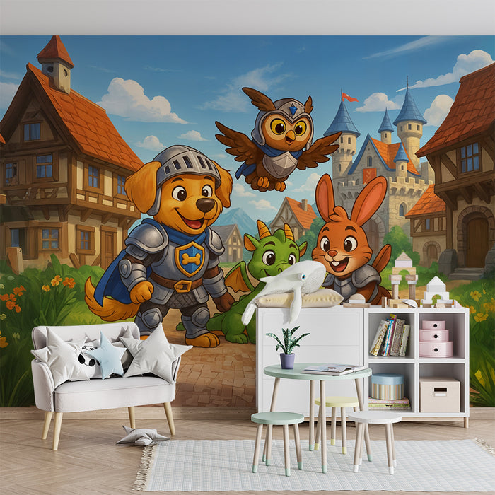 Knight animal wallpaper | Colorful medieval adventures