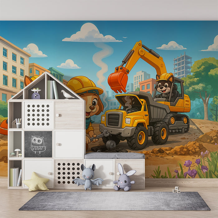 Barntapet animované stavenisko | Stavebné dobrodružstvá pre deti
