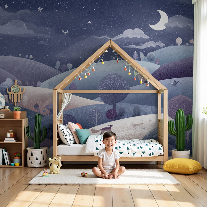 Tapet nattlandsby | Drømmehauger og trær