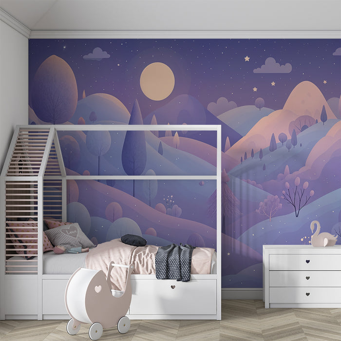 Papel de parede paisagem onírica | Noite encantada