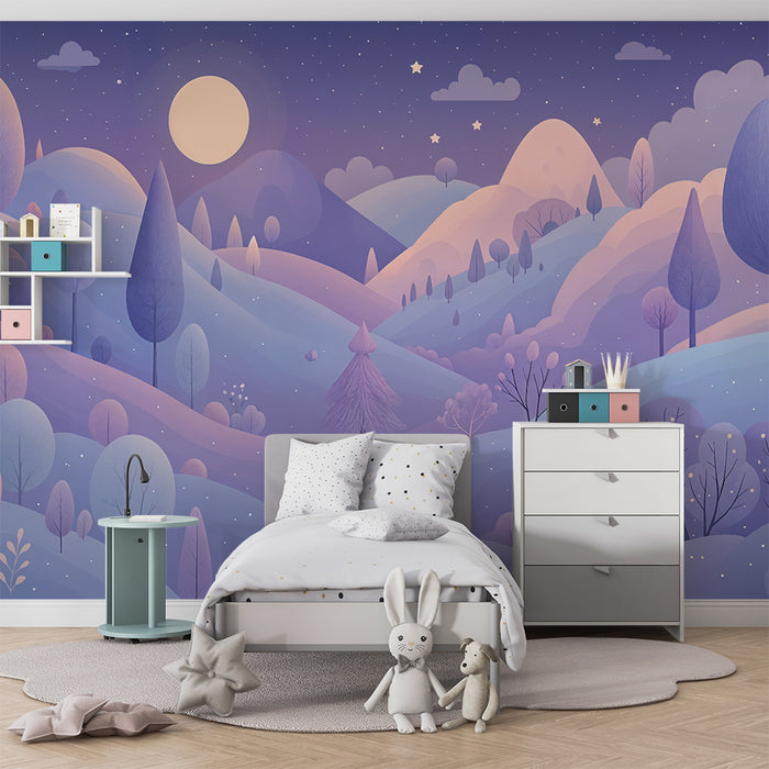 Papel de parede paisagem onírica | Noite encantada