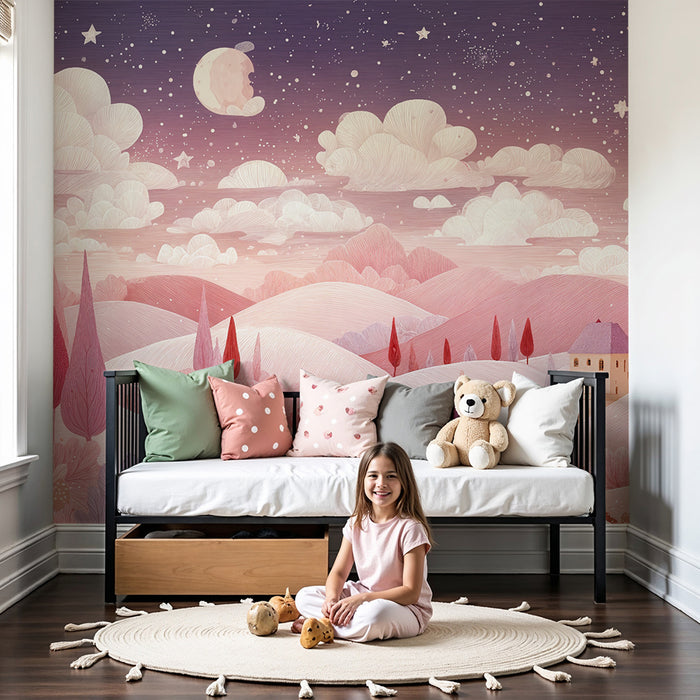 Paisaje de cuentos de hadas | Paisaje nocturno mágico