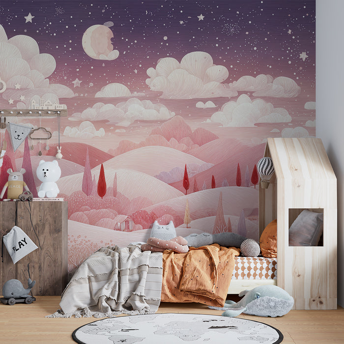 Paisaje de cuentos de hadas | Paisaje nocturno mágico