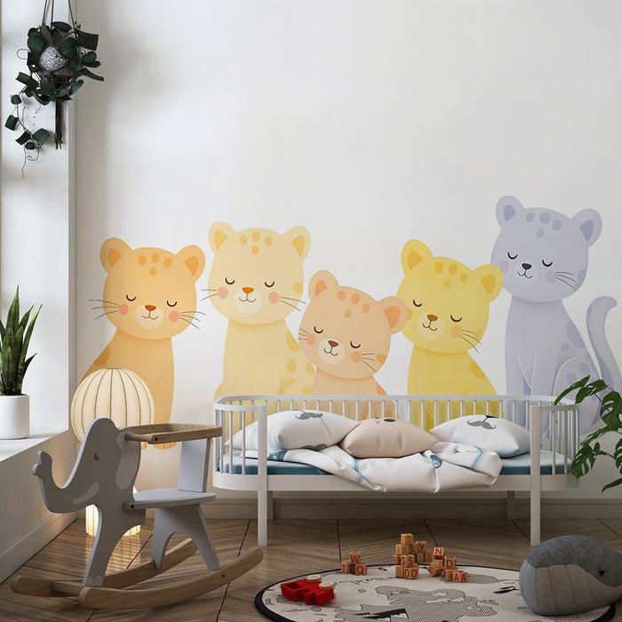 Tapet za multikolorno kote | Dekoratsiya za detska stena