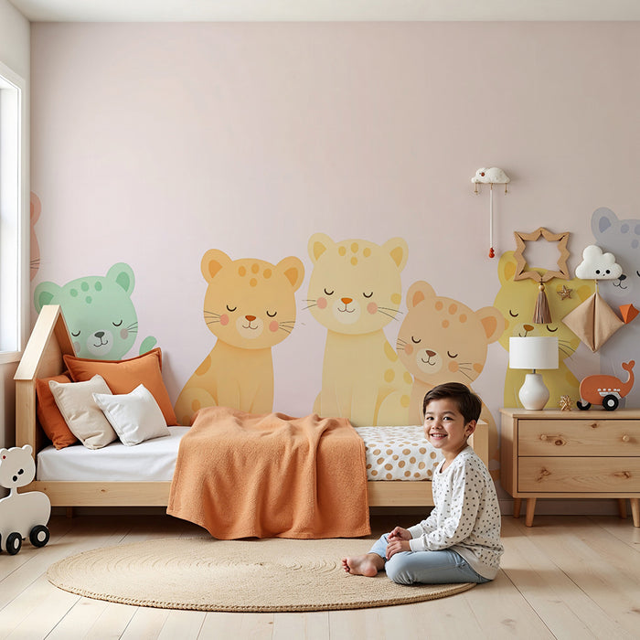 Papier de parede barvite mačke | Ljubek in topel dizajn