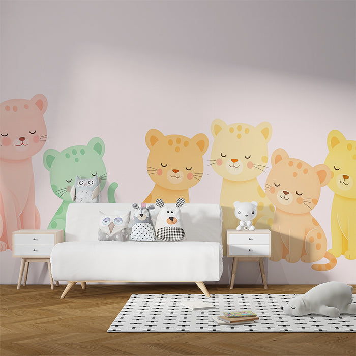 Papier de parede barvite mačke | Ljubek in topel dizajn