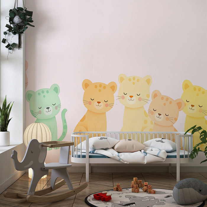 Papier de parede barvite mačke | Ljubek in topel dizajn