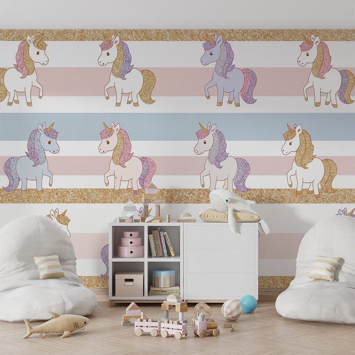 Papel de parede unicórnio | Encanto pastel cintilante