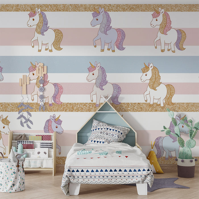 Papel de parede unicórnio | Encanto pastel cintilante