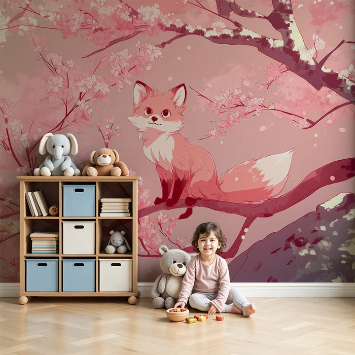 Tapet Sova | Цветна сакура сцена