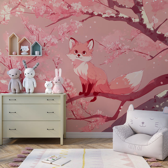 Tapet Sova | Цветна сакура сцена