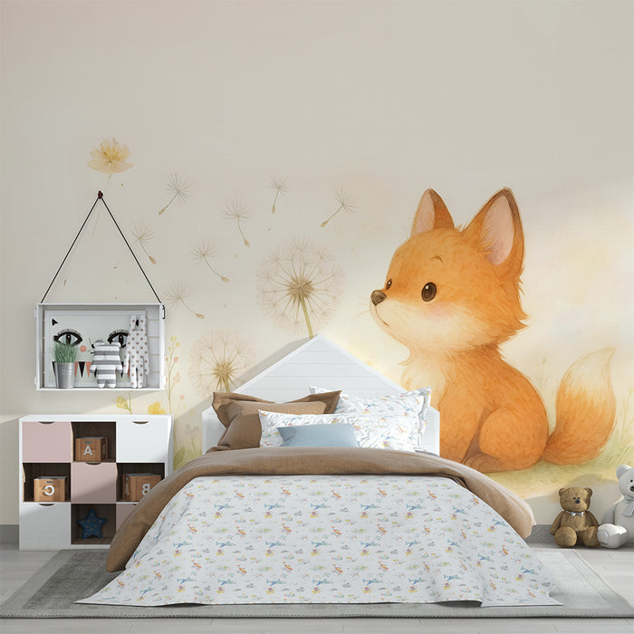 Fox wallpaper cute | Sweet and childlike illustration